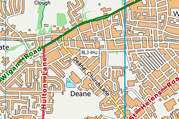 BL3 4HJ map - OS VectorMap District (Ordnance Survey)