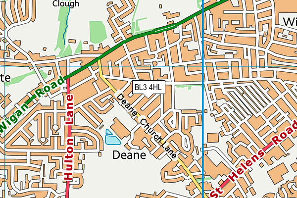 BL3 4HL map - OS VectorMap District (Ordnance Survey)