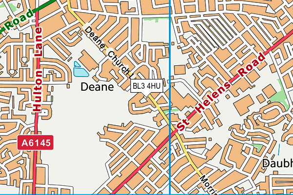 BL3 4HU map - OS VectorMap District (Ordnance Survey)