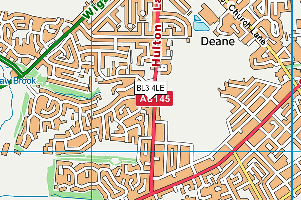 BL3 4LE map - OS VectorMap District (Ordnance Survey)