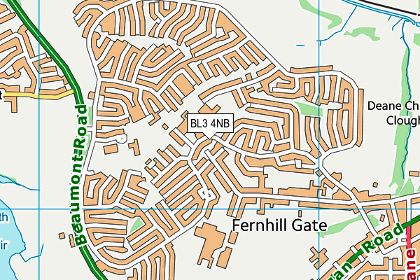 Ladybridge Community Primary School map (BL3 4NB) - OS VectorMap District (Ordnance Survey)
