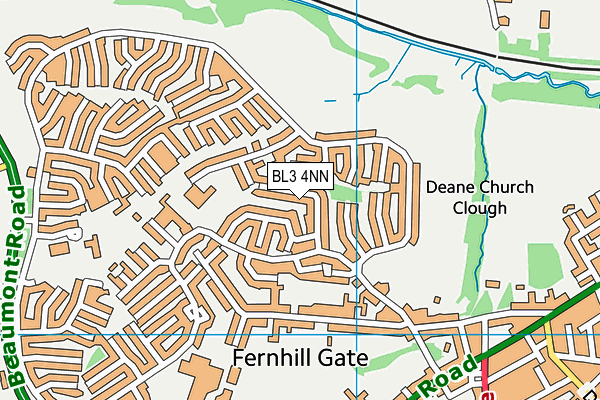 BL3 4NN map - OS VectorMap District (Ordnance Survey)