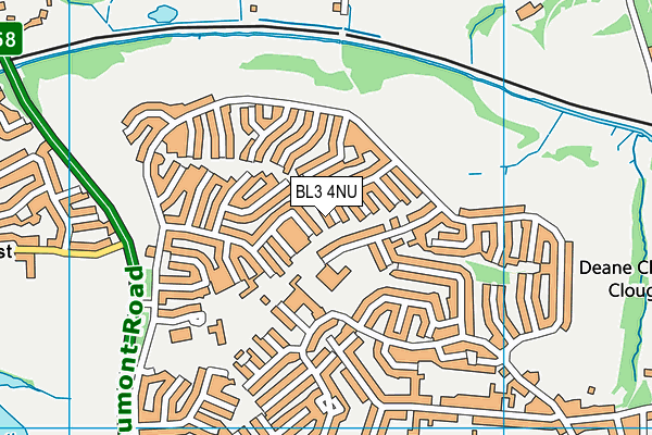 BL3 4NU map - OS VectorMap District (Ordnance Survey)