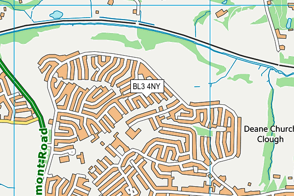 BL3 4NY map - OS VectorMap District (Ordnance Survey)
