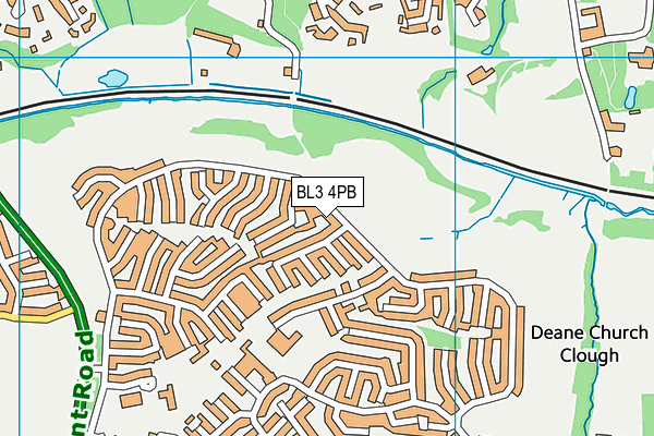 BL3 4PB map - OS VectorMap District (Ordnance Survey)