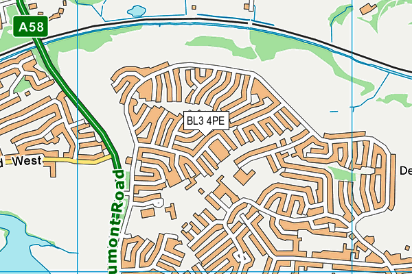 BL3 4PE map - OS VectorMap District (Ordnance Survey)