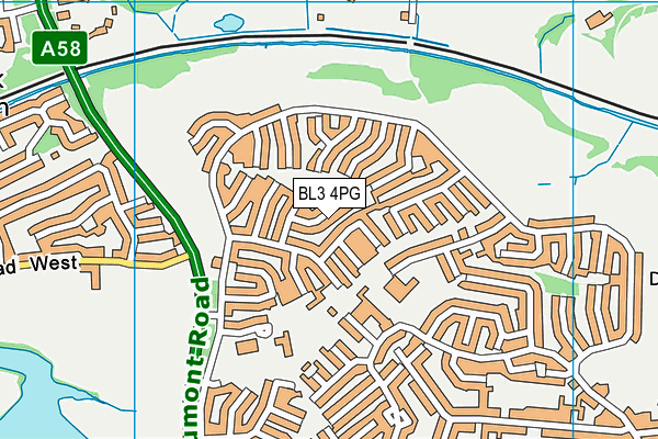 BL3 4PG map - OS VectorMap District (Ordnance Survey)