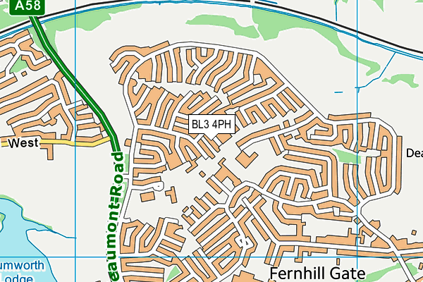BL3 4PH map - OS VectorMap District (Ordnance Survey)