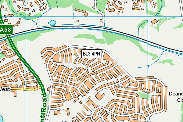 BL3 4PN map - OS VectorMap District (Ordnance Survey)