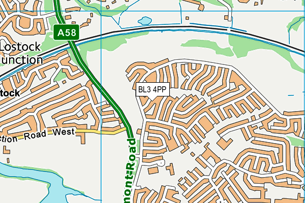 BL3 4PP map - OS VectorMap District (Ordnance Survey)