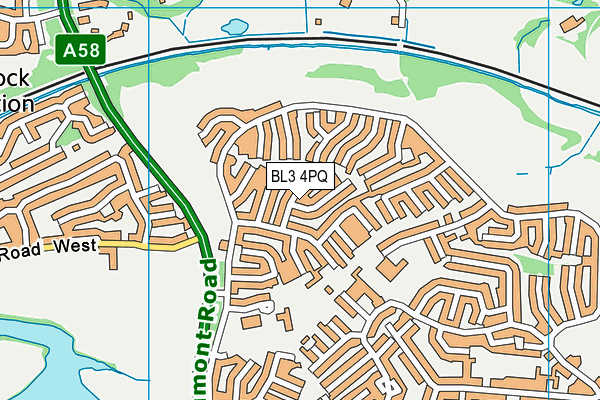 BL3 4PQ map - OS VectorMap District (Ordnance Survey)