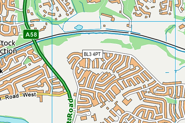 BL3 4PT map - OS VectorMap District (Ordnance Survey)