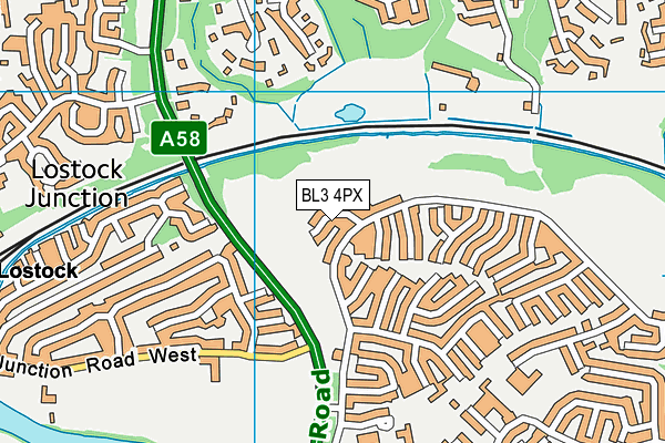 BL3 4PX map - OS VectorMap District (Ordnance Survey)