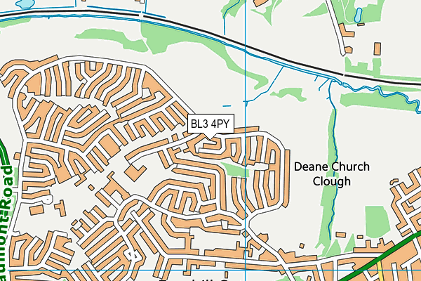 BL3 4PY map - OS VectorMap District (Ordnance Survey)