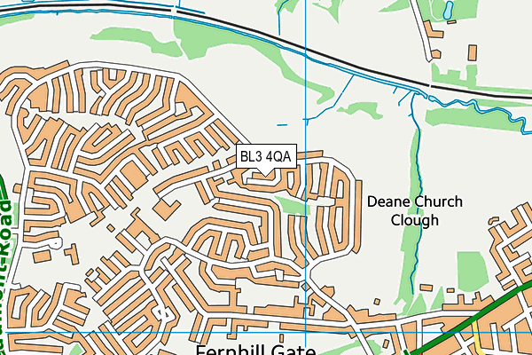 BL3 4QA map - OS VectorMap District (Ordnance Survey)