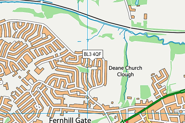 BL3 4QF map - OS VectorMap District (Ordnance Survey)