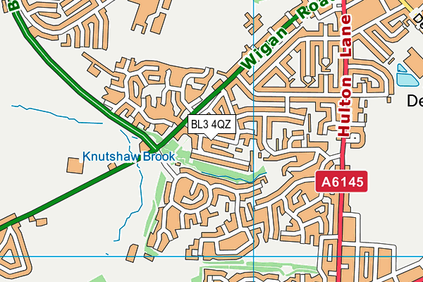 BL3 4QZ map - OS VectorMap District (Ordnance Survey)