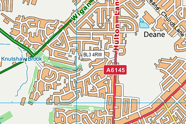 BL3 4RW map - OS VectorMap District (Ordnance Survey)