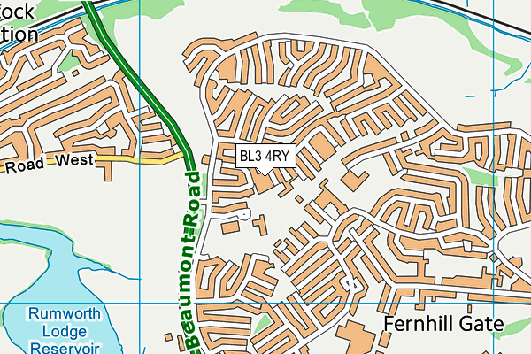 BL3 4RY map - OS VectorMap District (Ordnance Survey)