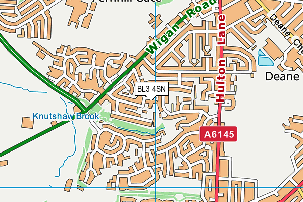BL3 4SN map - OS VectorMap District (Ordnance Survey)