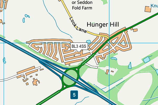 BL3 4SS map - OS VectorMap District (Ordnance Survey)