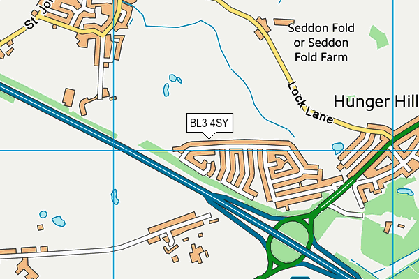 BL3 4SY map - OS VectorMap District (Ordnance Survey)
