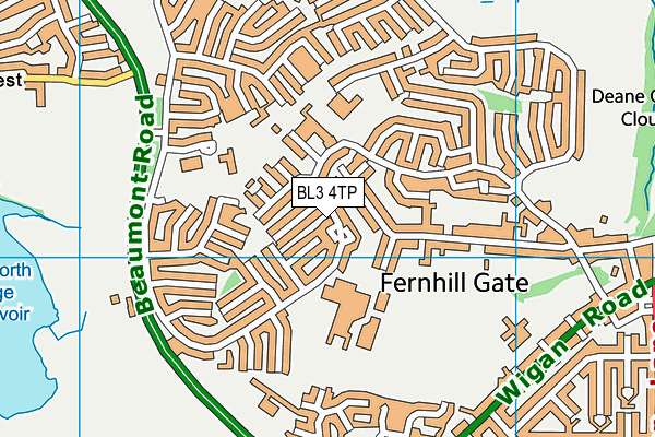 Rumworth School map (BL3 4TP) - OS VectorMap District (Ordnance Survey)