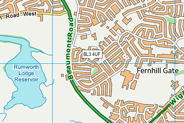 BL3 4UF map - OS VectorMap District (Ordnance Survey)