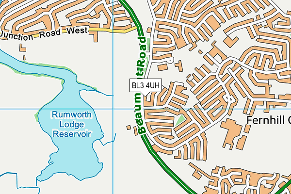 BL3 4UH map - OS VectorMap District (Ordnance Survey)