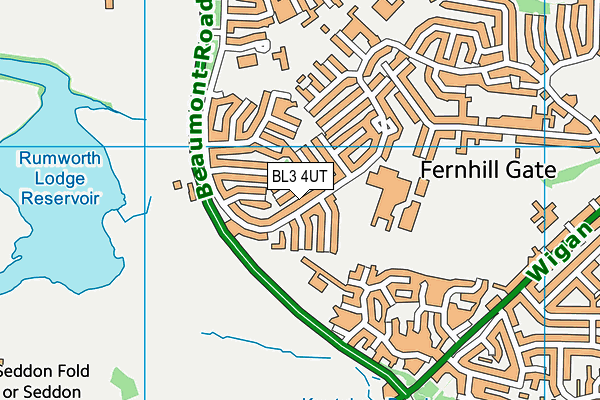 BL3 4UT map - OS VectorMap District (Ordnance Survey)