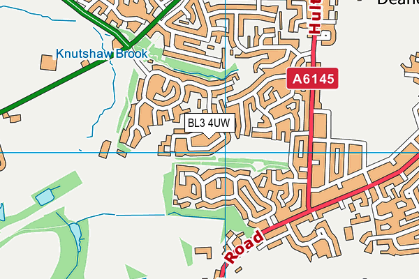 BL3 4UW map - OS VectorMap District (Ordnance Survey)