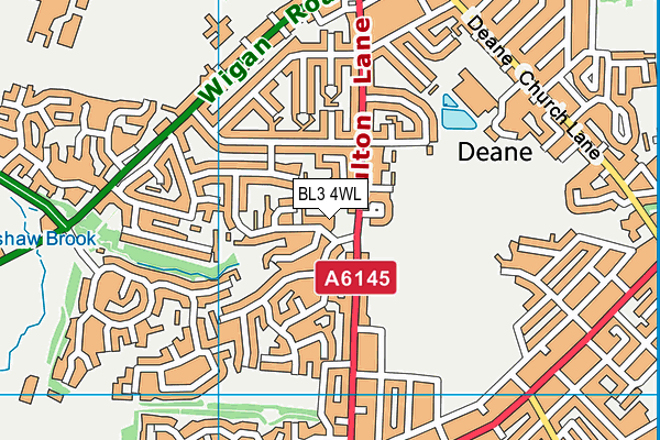 BL3 4WL map - OS VectorMap District (Ordnance Survey)