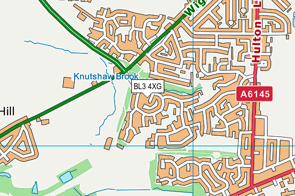 BL3 4XG map - OS VectorMap District (Ordnance Survey)