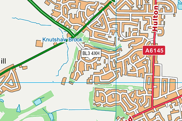 BL3 4XH map - OS VectorMap District (Ordnance Survey)