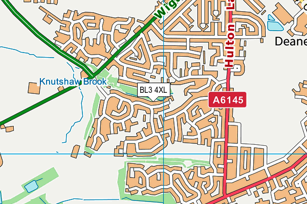 BL3 4XL map - OS VectorMap District (Ordnance Survey)