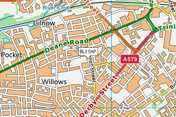 BL3 5AP map - OS VectorMap District (Ordnance Survey)