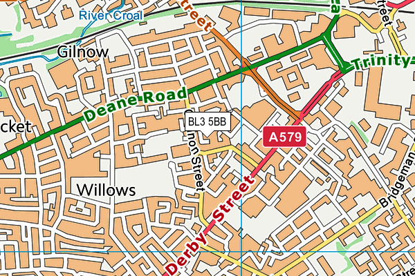 BL3 5BB map - OS VectorMap District (Ordnance Survey)