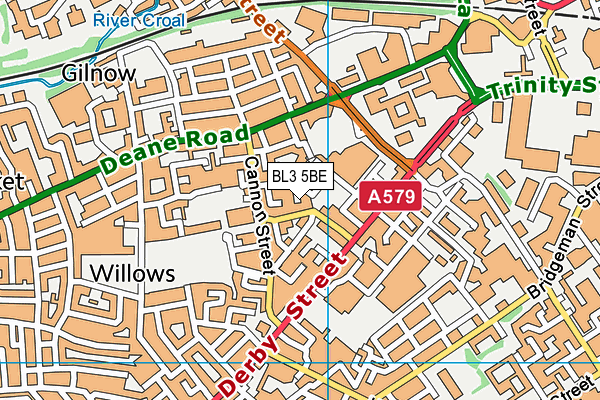 BL3 5BE map - OS VectorMap District (Ordnance Survey)