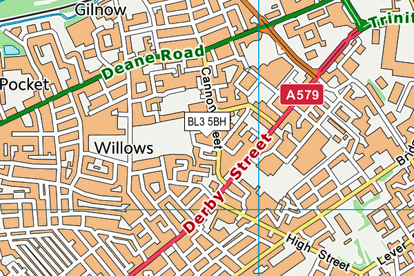 BL3 5BH map - OS VectorMap District (Ordnance Survey)