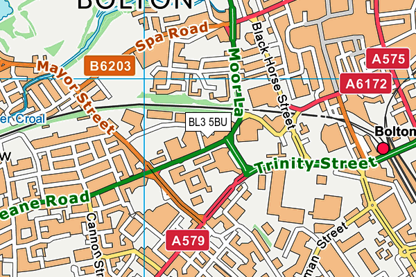 Bolton Sixth Form College map (BL3 5BU) - OS VectorMap District (Ordnance Survey)