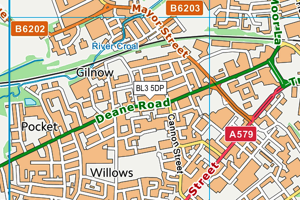 BL3 5DP map - OS VectorMap District (Ordnance Survey)