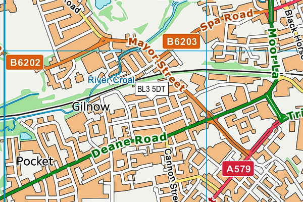 BL3 5DT map - OS VectorMap District (Ordnance Survey)