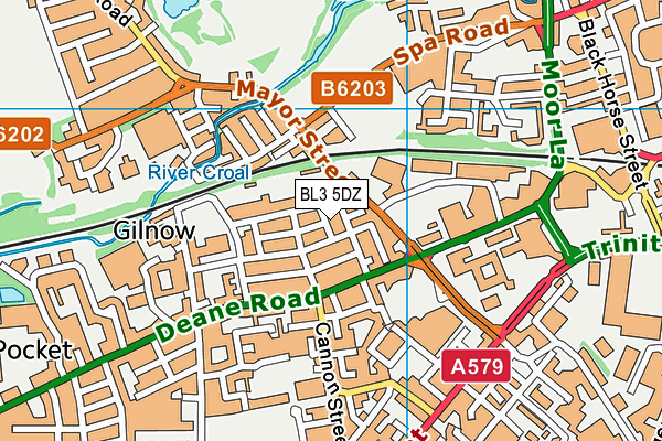 BL3 5DZ map - OS VectorMap District (Ordnance Survey)
