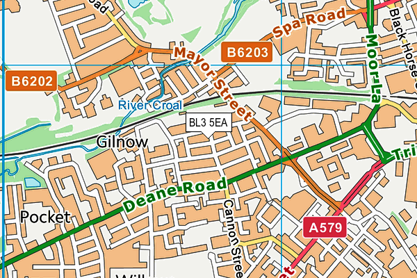 BL3 5EA map - OS VectorMap District (Ordnance Survey)