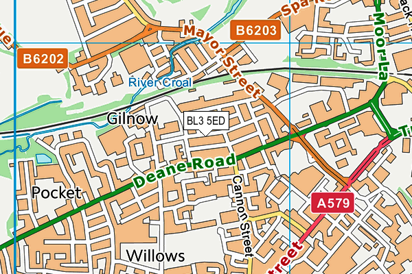 BL3 5ED map - OS VectorMap District (Ordnance Survey)