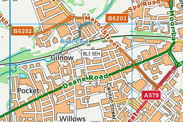 BL3 5EH map - OS VectorMap District (Ordnance Survey)