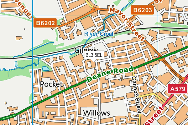 BL3 5EL map - OS VectorMap District (Ordnance Survey)