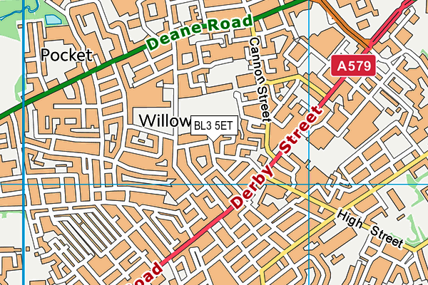 BL3 5ET map - OS VectorMap District (Ordnance Survey)