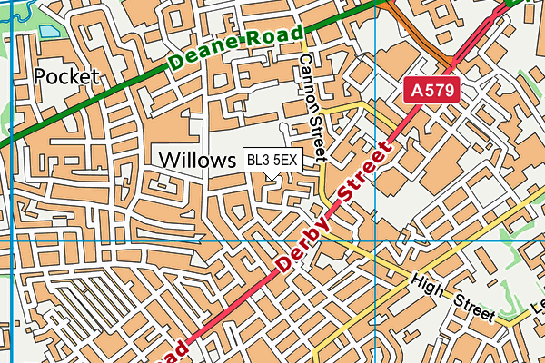 BL3 5EX map - OS VectorMap District (Ordnance Survey)