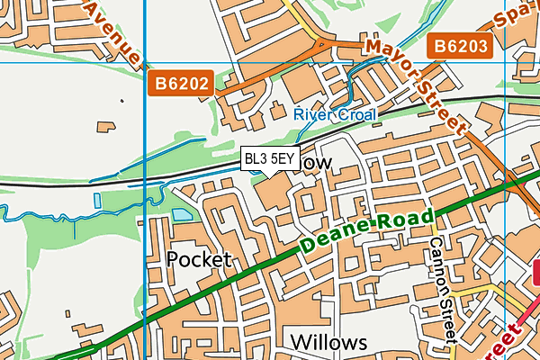 BL3 5EY map - OS VectorMap District (Ordnance Survey)